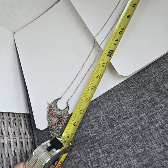 3 NEW Paparazzi jewelry long necklace earrings dangly silver tone festival - Picture 7 of 12